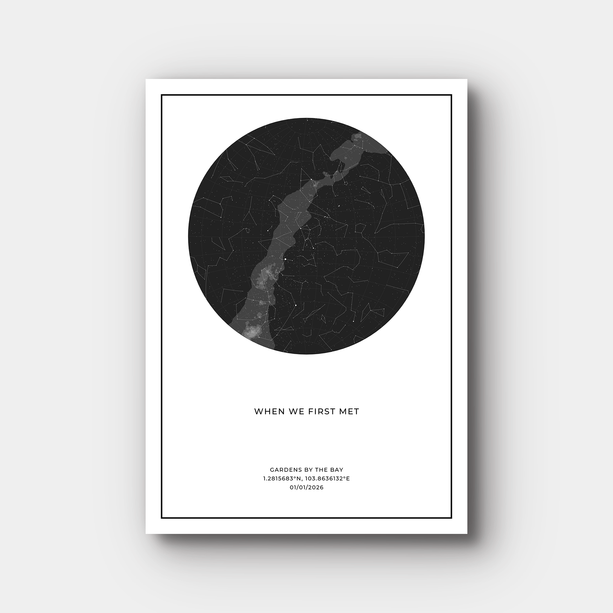 Custom Star Map Metal Print